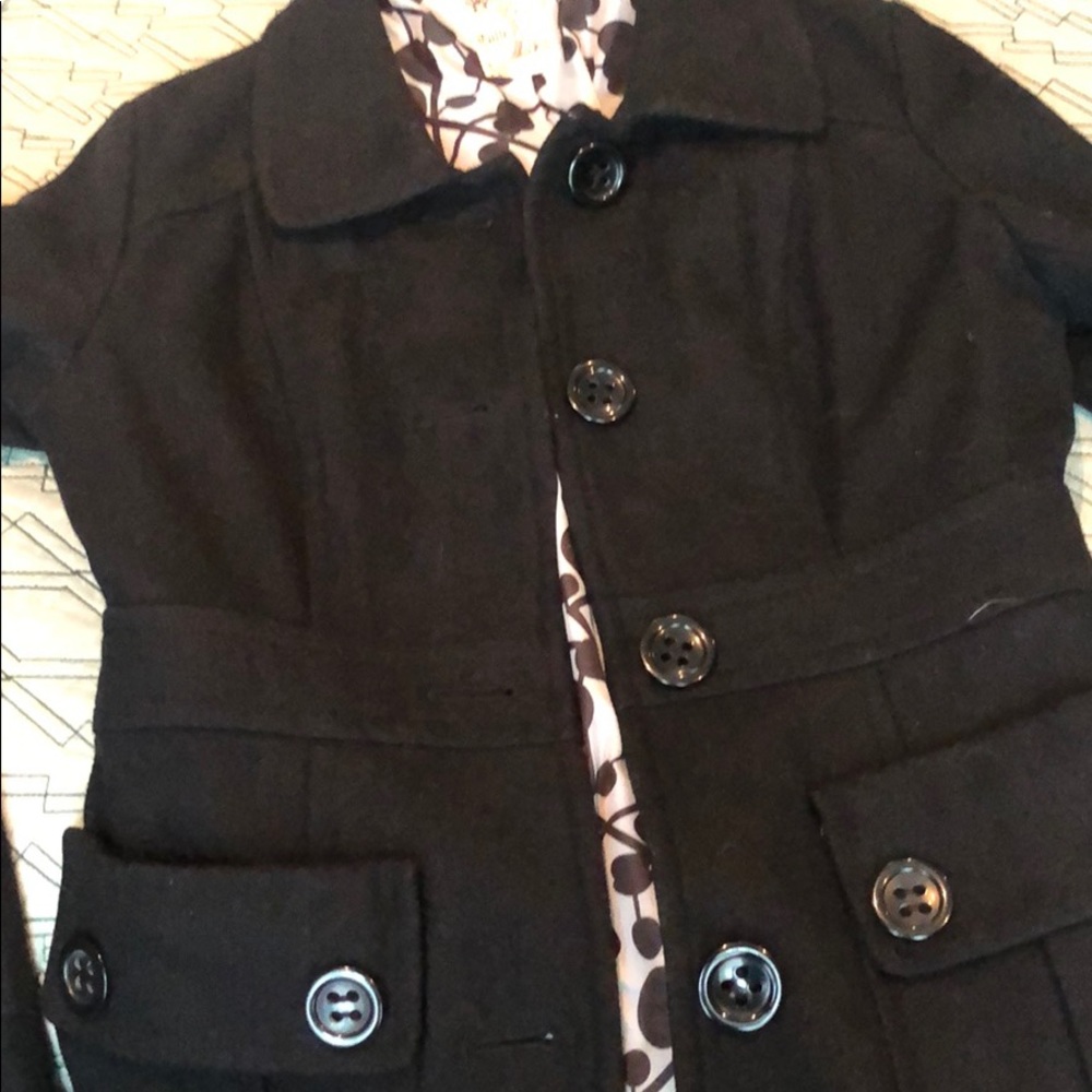 Black Wool Coat - image 4